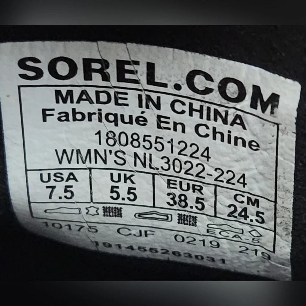 SOREL Joan of Arctic Wedge II Camel Tan Chelsea Leather Boots Women’s Size 7.5 - Picture 9 of 9